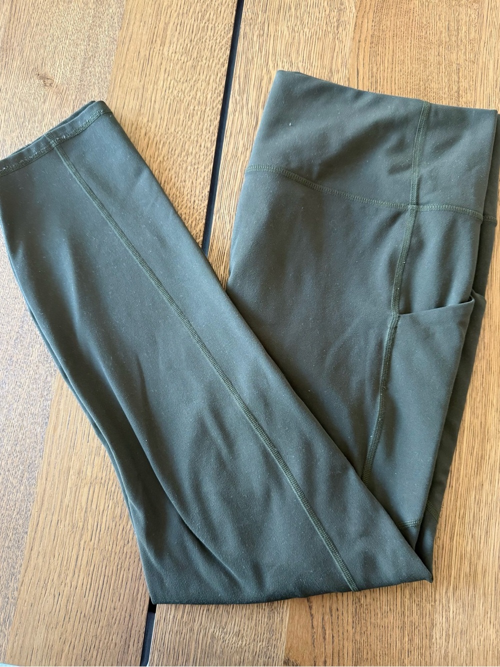 Fabletics PureLuxe Olive Green High-Rise Leggings